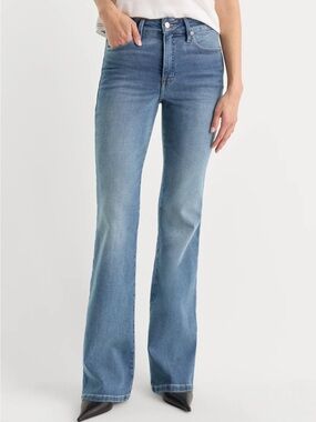 Good American Light Blue Bootcut High-Rise Jeans